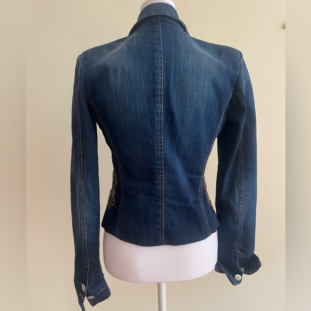 Vintage Rare Versace Jeans Couture Collection Dark Blue Jacket Italy 28 / 42 XS - Picture 7 of 11